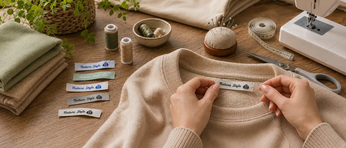 Tkana etykieta bawełniana robi różnicę: nadaje Twoim produktom naturalny, wysokiej jakości charakter i tworzy spójną całość. Tkana etykieta bawełniana robi różnicę: nadaje Twoim produktom naturalny, wysokiej jakości charakter i tworzy spójną całość.