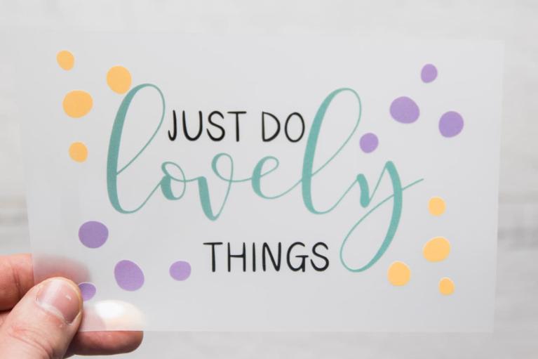 Naprasowanki projektanta \"Just do lovely things\" od Unikati – Bag Design (Nr artykułu 9409)