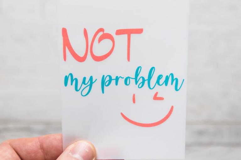 Naprasowanki projektanta \"NOT my problem\" od Unikati – Bag Design (Nr artykułu 9412)