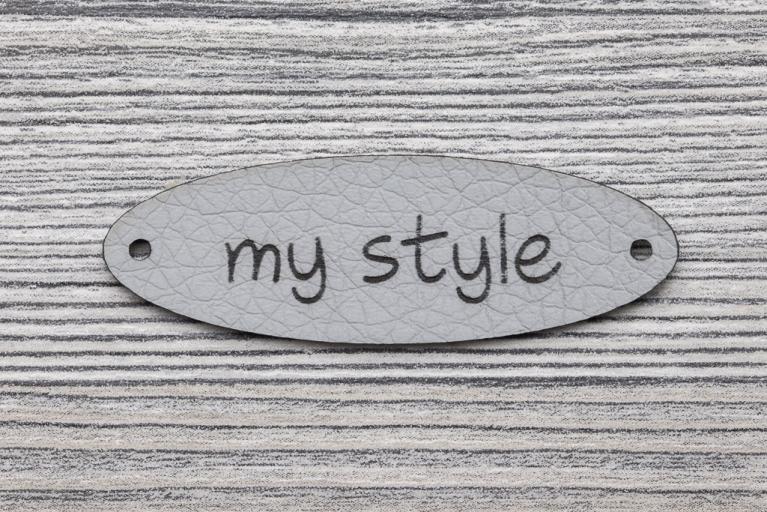 10 etykietek sztucznej skóry \"my style\" (Nr artykułu 8105)